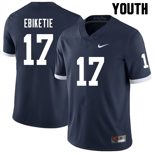 NCAA Nike Youth Penn State Nittany Lions Arnold Ebiketie #17 College Football Authentic Navy Stitched Jersey NIO3798UR